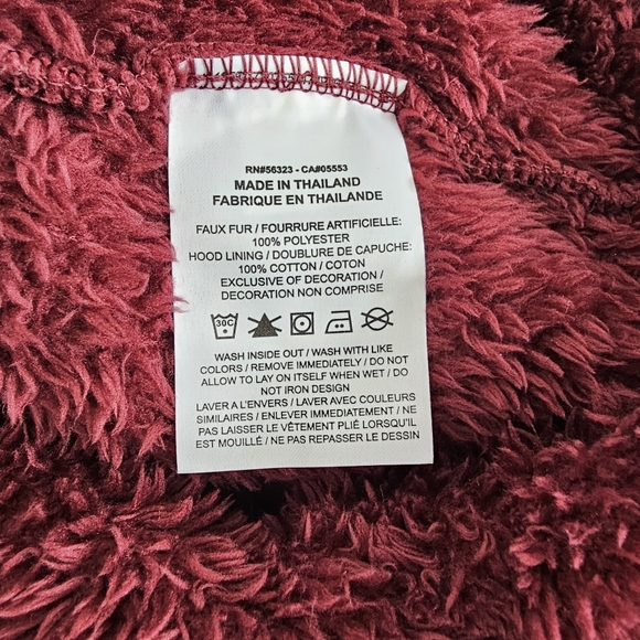 NIKE SPORTSWEAR PLUSH FAUX FUR HOODIE Women's Small Fuschia Pink Pocket SOFT - Picture 9 of 11